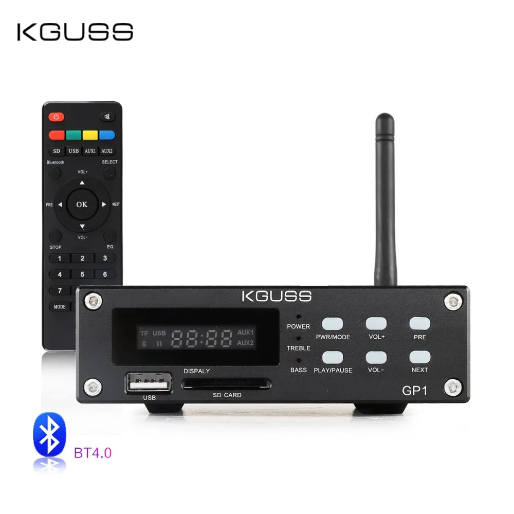 KGUSS цифровой усилитель аудио Hi Fi Bluetooth|Усилители мощности| |