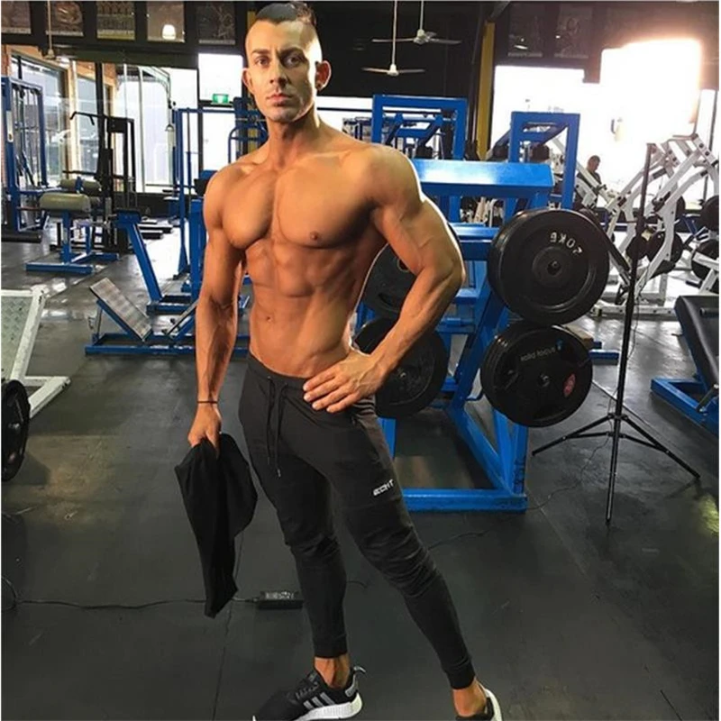 

2019 new men's sweatpants men's alphalete joggers gym fitness training pants pants men's casual cotton trousers