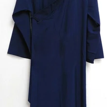 Даосизм Униформа даосский священник одежды robesgown боевых искусств одежда Тай Чи Кунг-фу форма одежды темно-синие