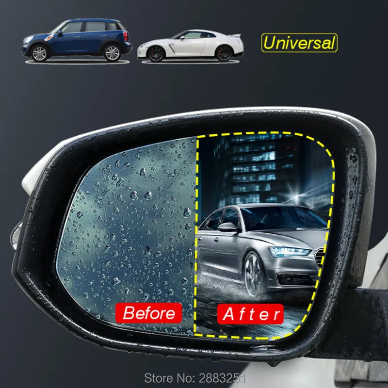 Пленка-наклейка на зеркало заднего вида для Peugeot 307 308 207 3008 fiat punto 500 bravo 2 шт. |