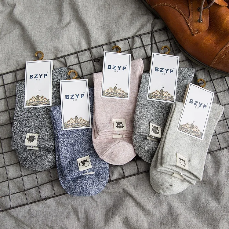 

Fashion Men Socks 5Pairs/Lot Cooton Merino Wool Socks Slippers Gifts for Men