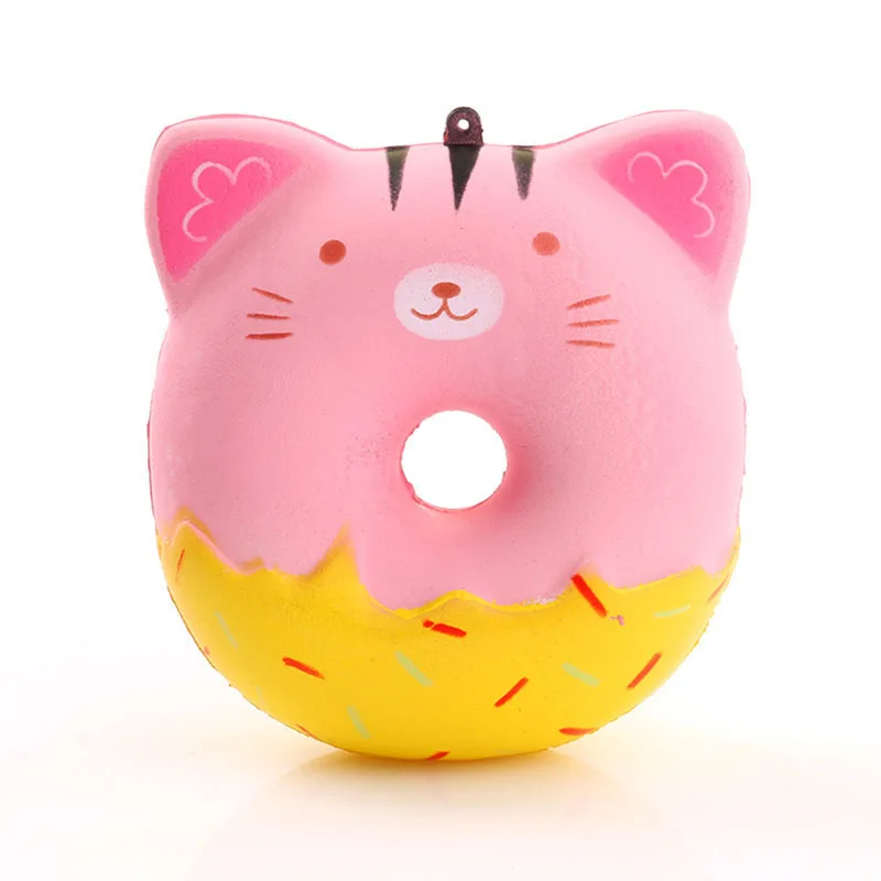 Новый мягкими замедлить рост Kawaii 10 см кошка пончики мягкие для сжатия Милая Подвеска для телефона детские игрушки подарок
