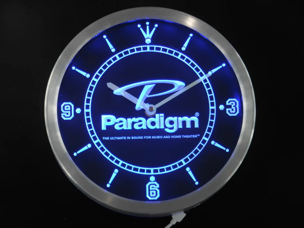  nc0432 Paradigm Speakers Home Theater Neon Light Signs LED Wall Clock - 32842909586