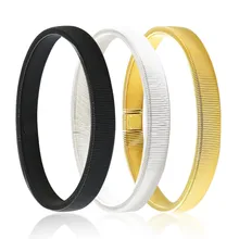 Мужские эластичные Стрейчевые браслеты, нарукавные манжеты, браслет из нержавеющей стали, энергия здоровья, сила, ювелирные изделия, анти-ФАД, серебро, золото, черный