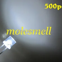 500 шт. 5 мм с плоской вершиной Белый светодиодный 5 мм прозрачный белый светодиодный 5 мм Большой/широкий угол белый светодиодный 5 мм с плоским носком Белый светодиодный s