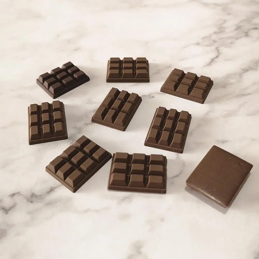 10pcs 23*16mm Mix Chocolate Polymer Slime Box Toy For Children Charms Modeling Clay DIY Kit Accessories Kids Plasticine 4