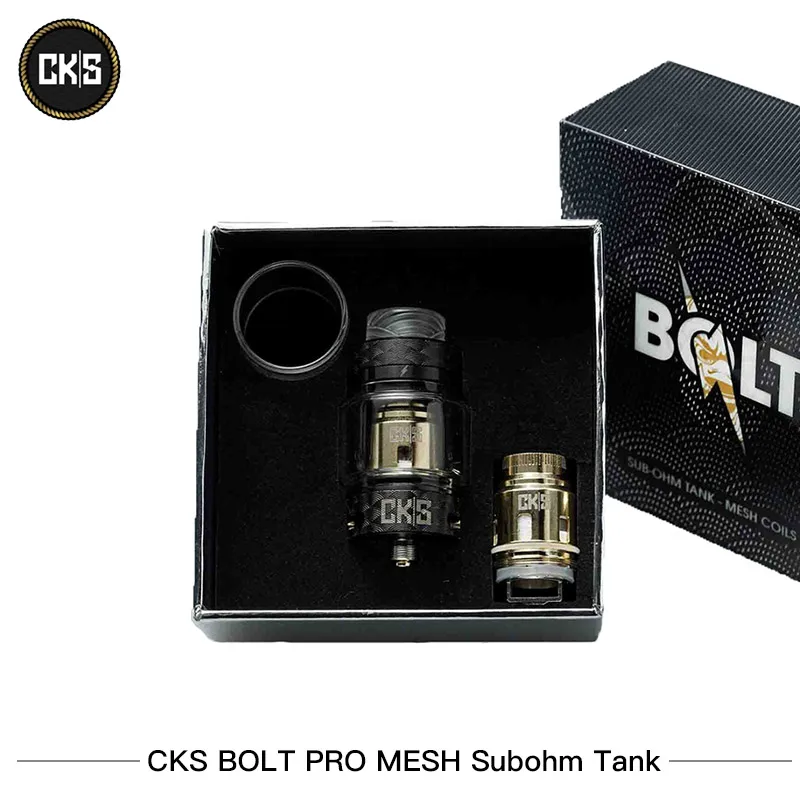

Original CKS Bolt Pro Mesh Tank 6ML Atomizer Capacity 0.15 Single/0.2 Double 0.15 Triple Mesh Coils For CKS THNDR 240W Box Mod