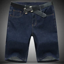 Горячие летние мужские джинсы негабаритных 52 54 56 новые модные мужские эластичные Короткие повседневные джинсы эластичные хлопковые джинсовые шорты брюки 1388