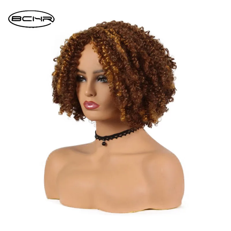 Buy BCHR Fashion Cheap Afro Kinky Short Curly Wigs for
