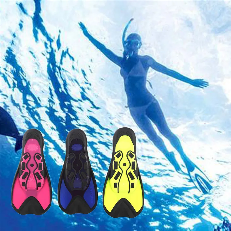 

Swimming Fins Adult Snorkeling Foot Flipper KIDS Diving Fins Beginner Swimming Equipment Portable short Frog shoes