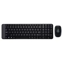 Logitech MK220 клавиатура Мышь Беспроводной 104 ключей 2,4 ГГц Беспроводная Клавиатура 1000 точек/дюйм Мышь комбо USB приемник Компьютерная периферия набор