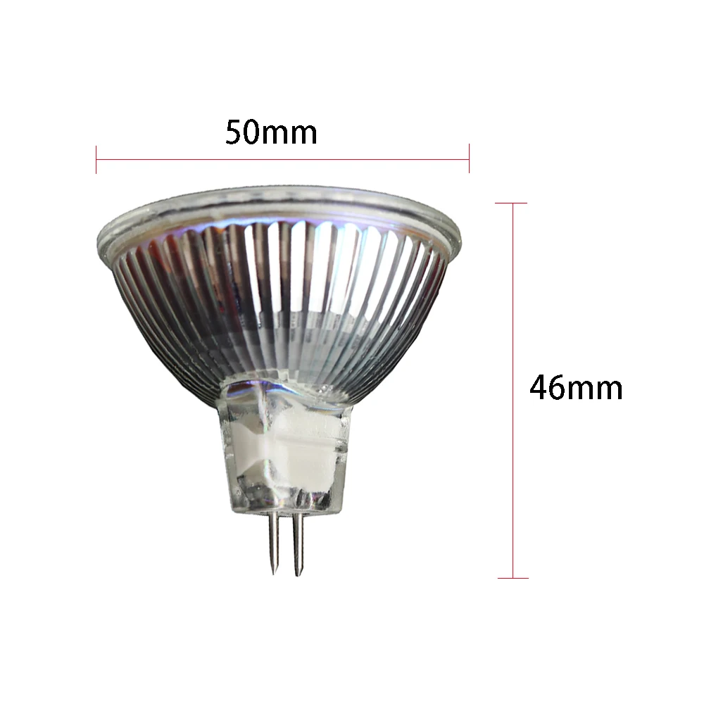 6 шт лампа-прожектор светодиодный свет лампы шкаф лампа Вт Мощность DC12V MR16 база SMD 3528 чип 2 цвета Стекло Мини светодиодный свет очки виртуальной реальности VR