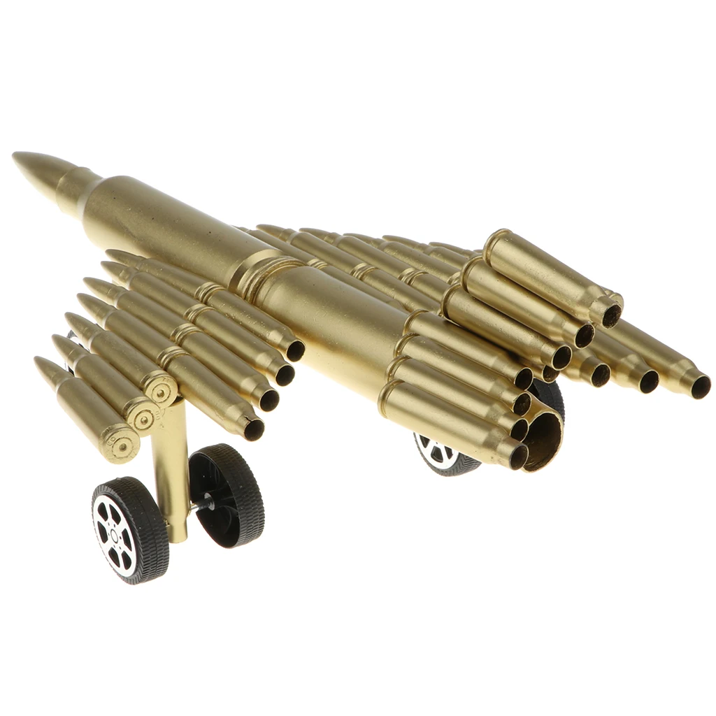 Metal Craft Jet Airplane Model Air Force Aircraft Sculpture Made From Shells Casings Shaped Army Toy Home Decor Gift #B