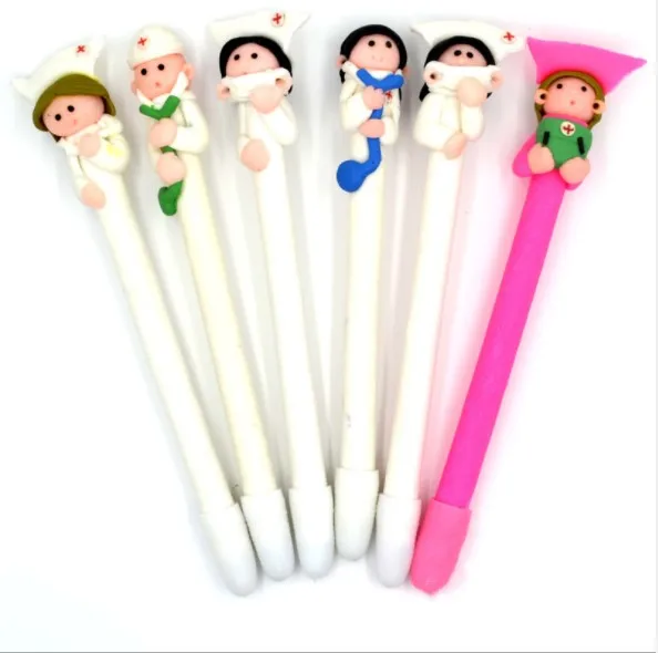 

1 Pc High Quality Polymer Clay Doctor Nurse Ballpoint Pen Cute Gift Stationery Creative Stationery pens for writing stationery