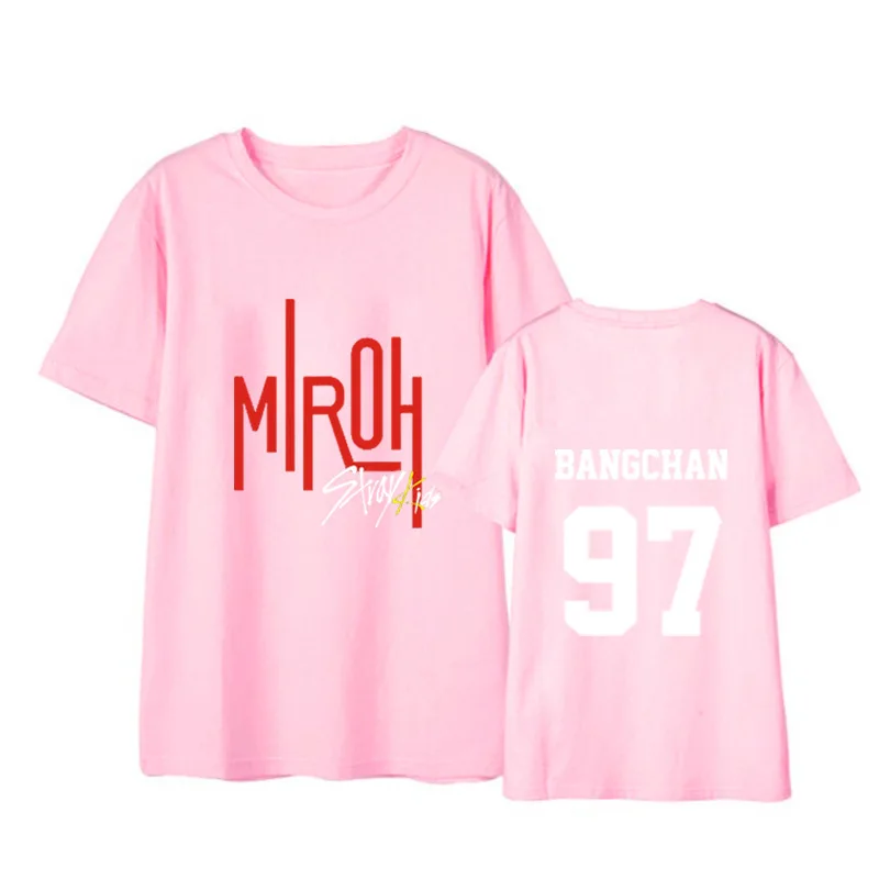 Новая детская футболка с короткими рукавами и надписью Kpop StrayKids Stray MIROH рубашки Fan