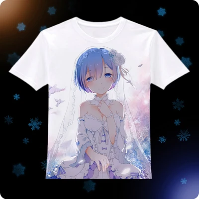 05 Re: Zero Hajimeru Isekai Seikatsu футболка аниме Рем Рам Эмилия косплей футболки повседневные топы wo мужские футболки Новинка - Цвет: 05
