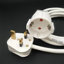 250V 13A European German standard socket and UK plug With Cable Extension cord 1 8M