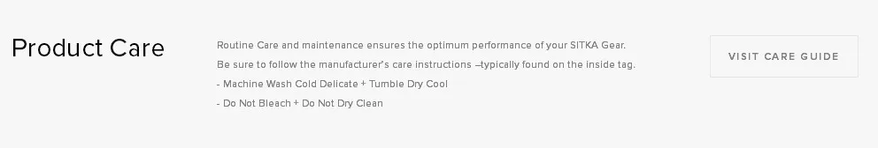 PRODUCT CARE