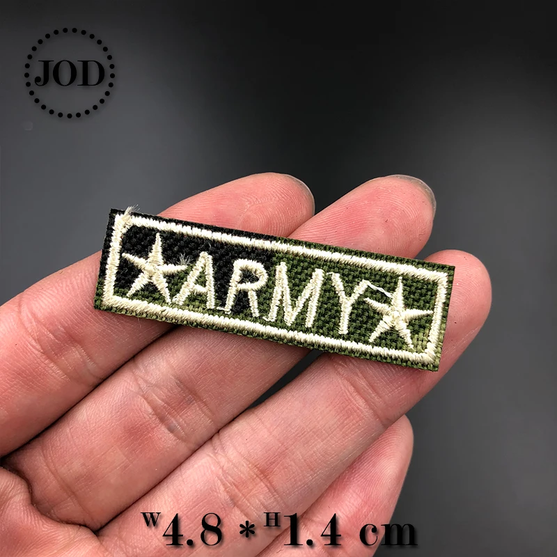 JOD* Embroidery Army Patch Clothes Military Iron on Patches for Clothing DIY Stickers Tactical Fabric Badges Camouflage Style
