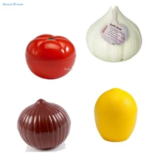 Sweettreats 4 Pack Fruit & Vegetable Storage Containers, Onine, cal, tomate y ajo saver