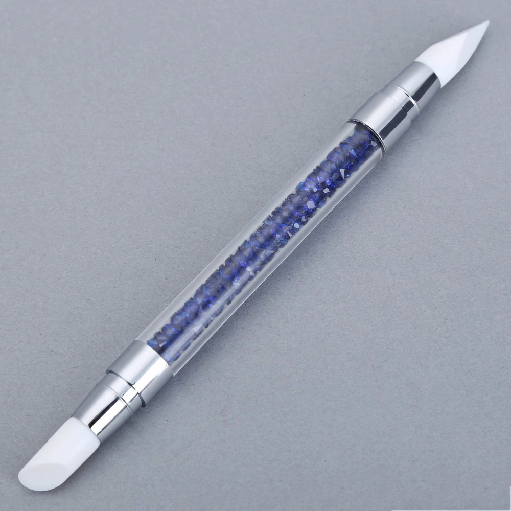 1pc Dual Head Plane Dotting Pen Nail Purple Art Tool Acrylic Handle