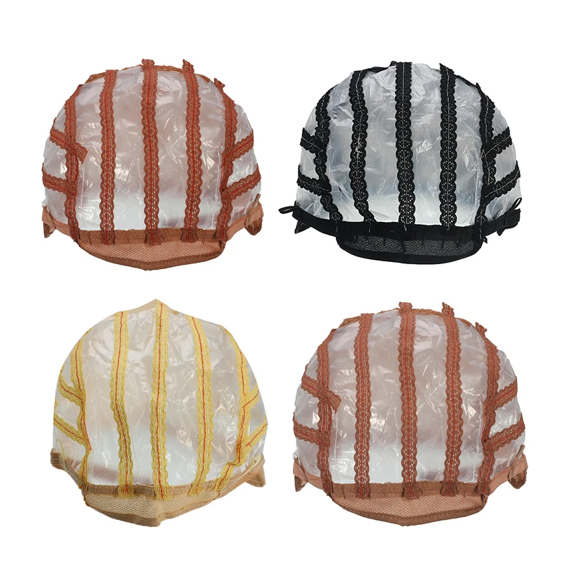 4 Colors Wig Cap Hairnet Top Stretch Mesh Caps Weaving Cap Back Adjustable Strap Hair Net For Making Wigs Black Beige Coffee