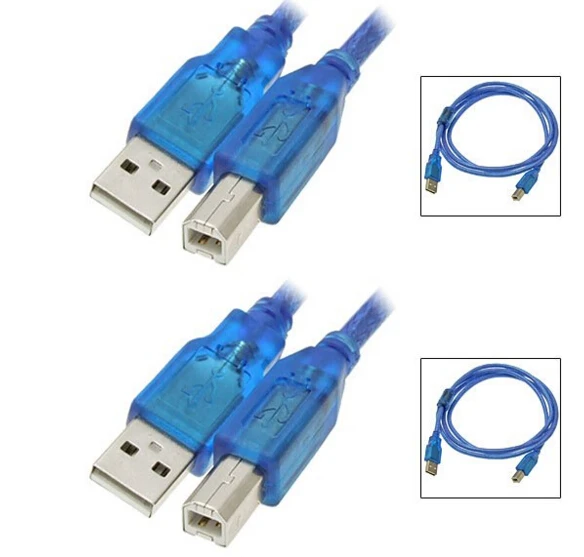 KUYiA Бесплатная доставка + Высокое качество синего цвета с щит 1 5 m синий USB 2 0 A к B