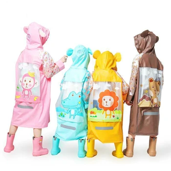 

Cartoon style raincoat for girls and boys children's rain wear lovely rain coat out door rain tools for kids YY082