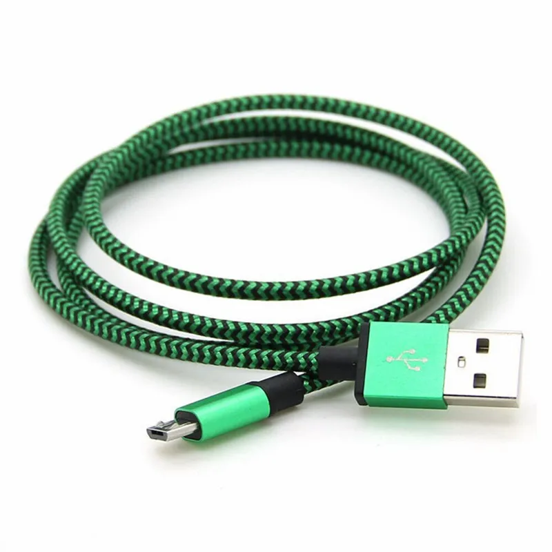 20cm 1m 2m Micro USB Cable Short Fast Charging Nylon USB Sync Data Cord Mobile Phone Android Adapter Charger Cable for Samsung