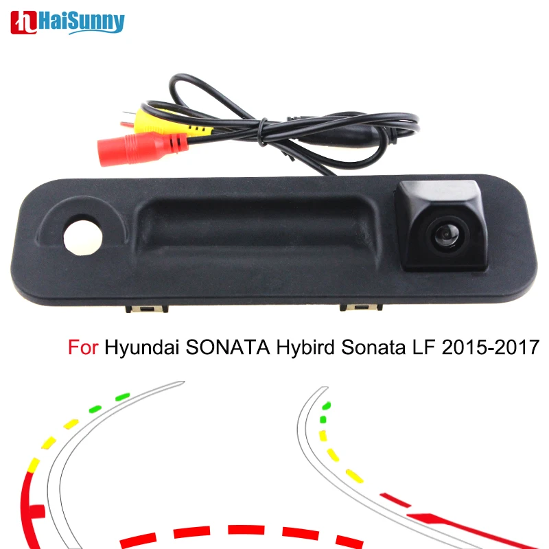 HD CCD Автомобильная Парковка обратный резервный багажник ручка камера динамическая линия для hyundai Sonata Hybird Sonata LF