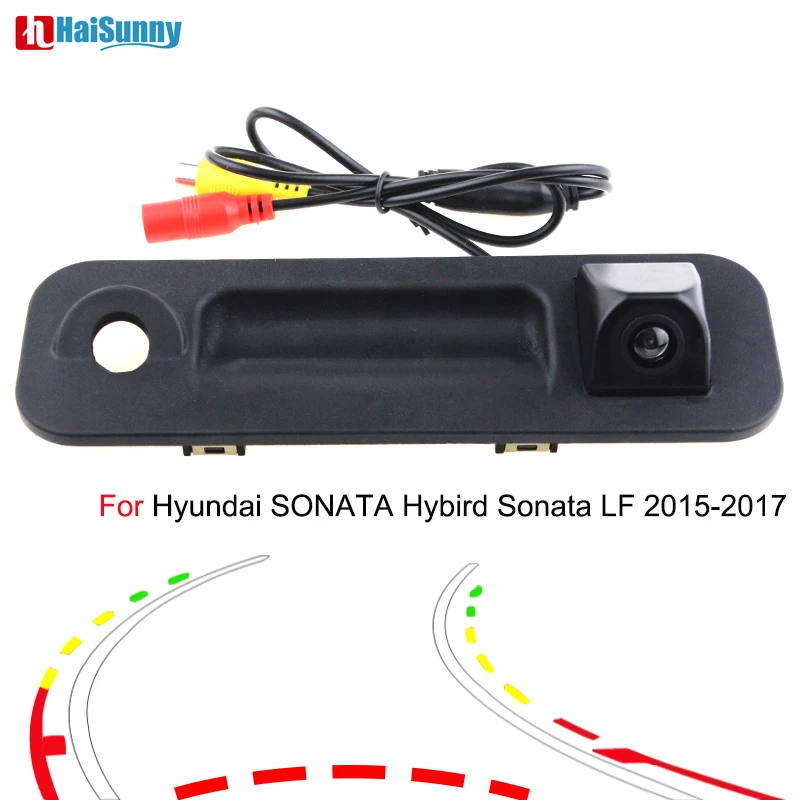 

HD CCD Vehicle Parking Reverse Backup Trunk Handle Camera Dynamic Line For Hyundai Sonata Hybird Sonata LF 2015 2016 2017