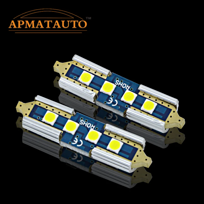 2x Белый 36 мм Licese номерной знак лампа Canbus LED для AUDI A2 A3 8L 8P A4 B5 B6 A6 4B 4F A8 D2 TT Q3 Q5 Q7 C5 C6 C7 S2