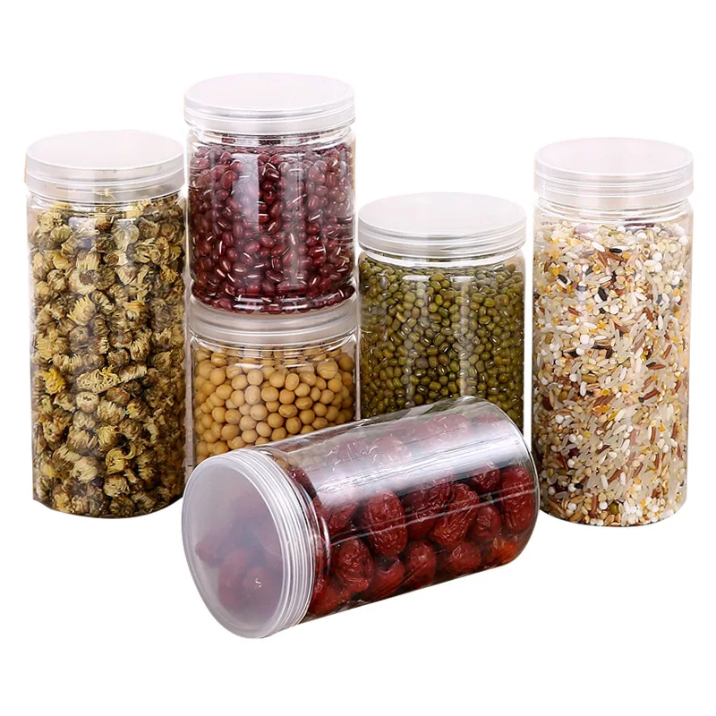 

New Plastic Food Clear Seal Box Plastic Kitchen Biscuit Nuts Storage box Bins