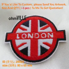 20029 London YOOX Флаг патч, Англия, Великобритания, GBR Гарантированное качество аппликации на заказ гладить на Нашивки