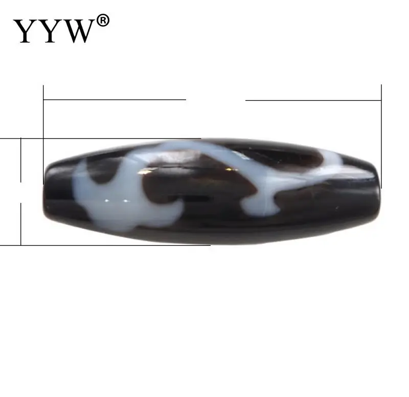 الطبيعي التبتية أجاتا Dzi الخرز مجوهرات البيضاوي روي و اثنين من لهجة 12x38 ملليمتر DIY جعل فضفاض الخرز الحقيقي حجر الخرز مجوهرات
