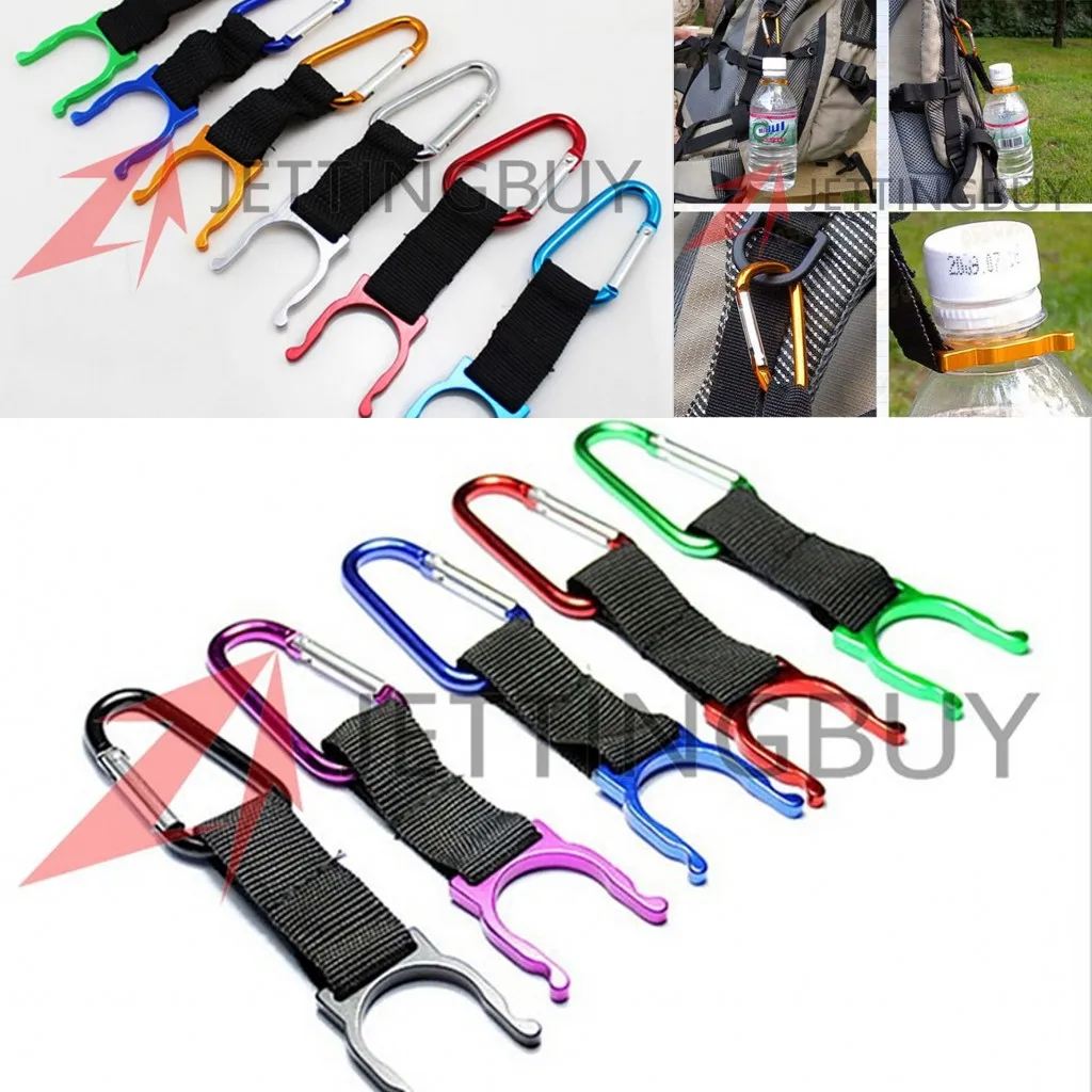 

2019 Hot Aluminum Carabiner KeyChain Hook Clip Camping Equipment EDC Gear Traveller Slide Lock Water Bottle Buckles Snap