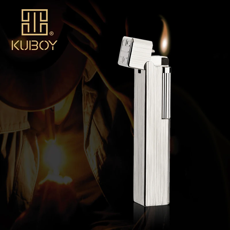Высококачественная брендовая одежда KUBOY газовая зажигалка белый матовый Никель