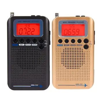 

Mini radio HRD-737 Portable Digital LCD Full Band FM / AM / SW / CB / Air / VHF Radios Stereo Radio Receiver радиоприемник