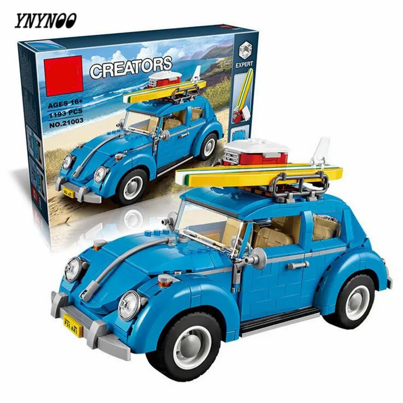 

YNYNOO LEPIN 21003 Creator Series City Car Volkswagen Beetle Building Blocks Model Compatible 10252 Blue Technic Toys