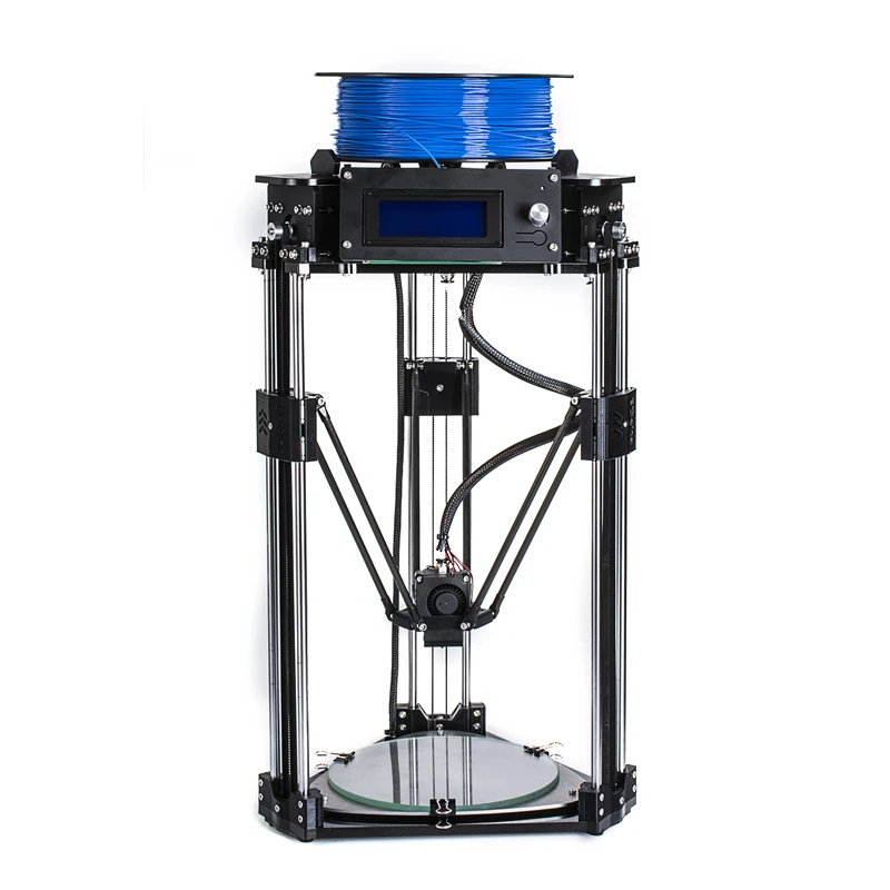  High-precision High Quality Kossel delta 3d printer Automatic leveling 3d printer kit with LCD display filament SD card for free 