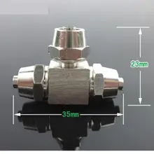 Нержавеющая сталь 3 способа высокого Давление аквариум Co2 соединитель воздушной трубки клапан сделай сам аксессуар для рыб резервуар для воды завод