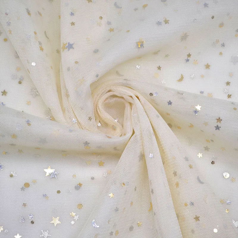 1*1,6 м блестящая ткань со звездами, блестящая Тюлевая пряжа, сделай сам, юбка для шитья, дня рождения, свадьбы, украшения для вечеринки - Цвет: T02