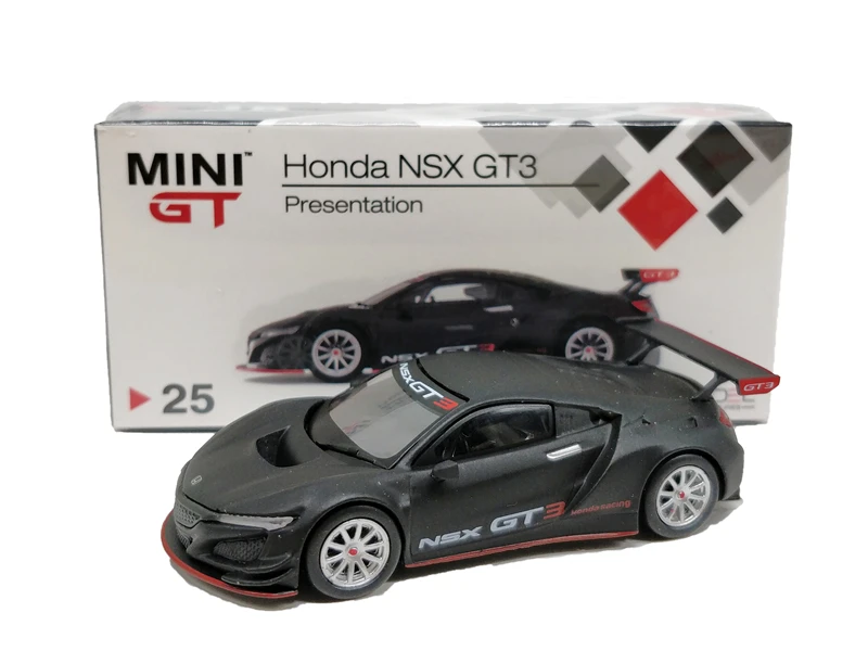 

1:64 TSM Model MINI GT Honda NSX GT3 Presentation Black LHD Diecast Model Car