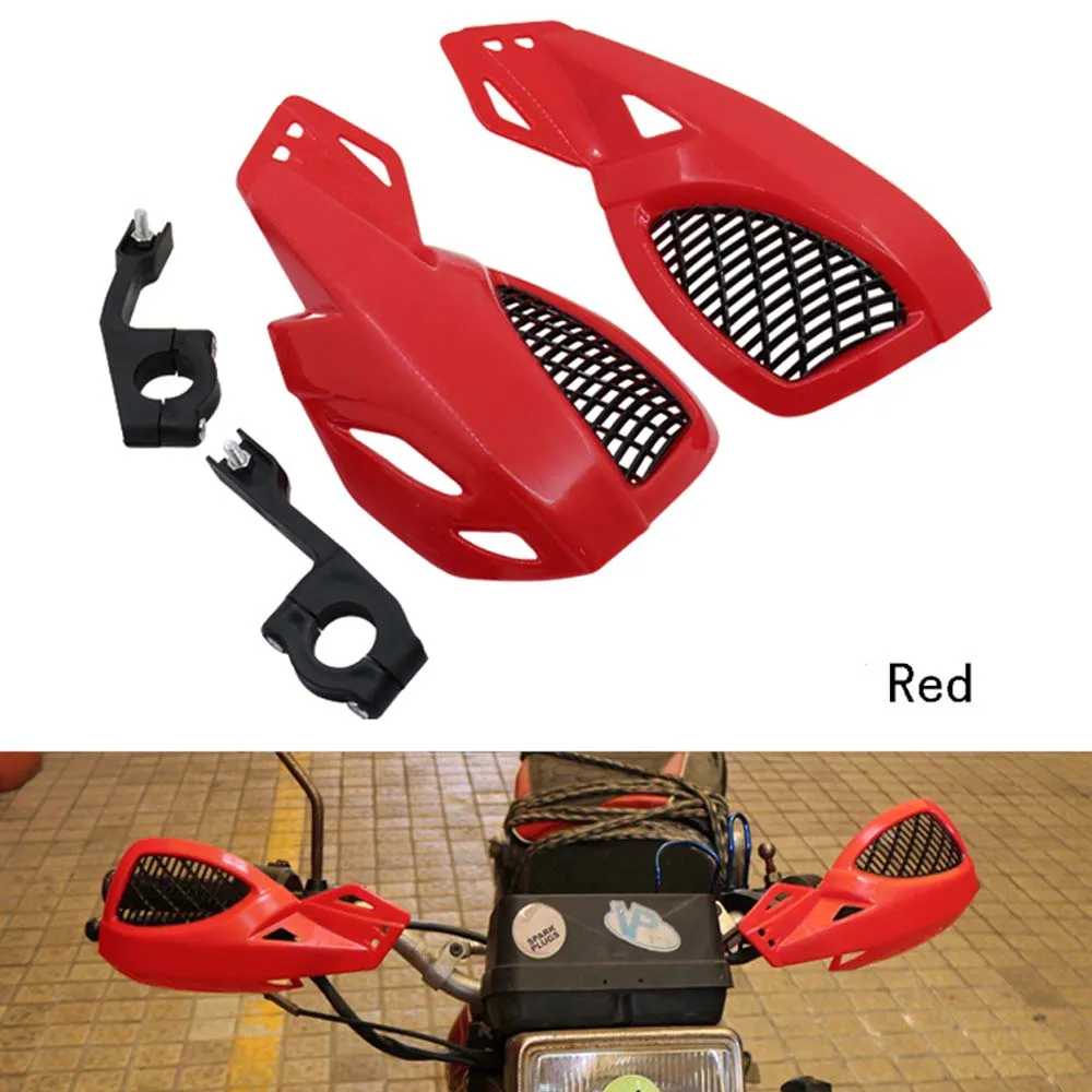 1 пара универсальные 22 мм накладки на ручки протектор для рук для Kawasaki Suzuki Honda Yamaha KTM SX EXC XCW SMR Moto Dirt Bike квадроциклы - Цвет: Красный