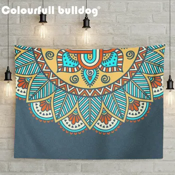 

Bohemian Geometric Wall Hanging Tapestry Mandala Ethnic Style Vintage Circle Bedspread Outdoor Beach Blanket Decoration Yoga Mat