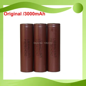 

Free shipping!!5PCS/LOT original 18650 3.6V 18650 hg2 3000mAh continuous 20A E-Cig Battery for LG HG2