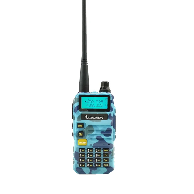 Quansheng UV-R50 портативная рация UHF VHF Двухдиапазонная 5 Вт двухсторонняя рация 2800 мАч длительное время ожидания портативная рация Uv-5r КВ трансивер Uv 5r - Цвет: Blue