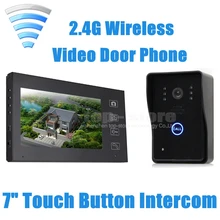 DIYSECUR Inalámbrico de 7 Pulgadas Video de La Puerta de Intercomunicación Teléfono Timbre Seguridad Para El Hogar Cámara Del Monitor Táctil SY806MJW11