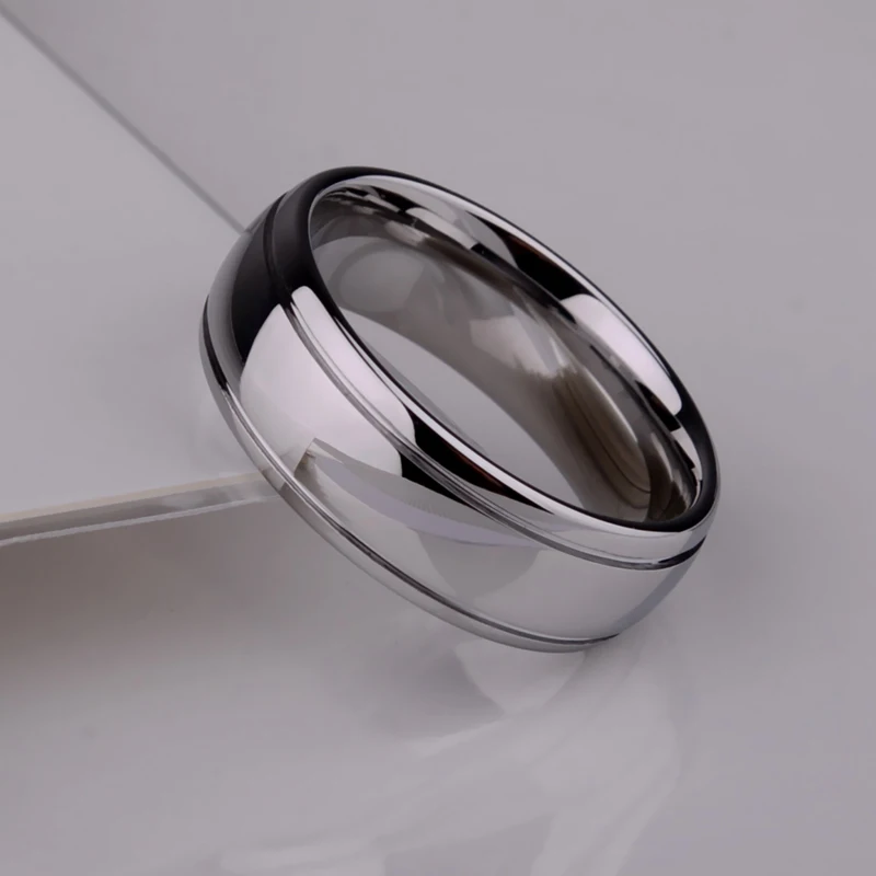 7 мм блестящее серебряное зеркальное полированное вольфрамовое стальное мужское Ювелирное кольцо удобная посадка и гравировка