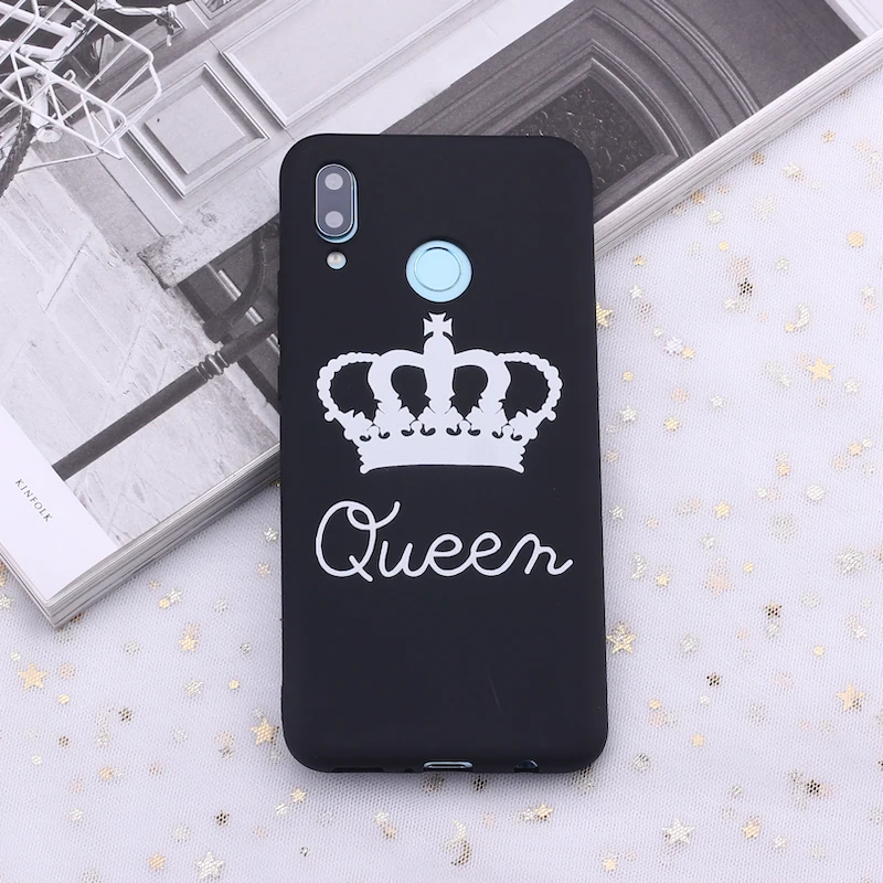 Для Huawei Honor Mate 10 20 Nova P20 P30 P40 P Смарт король и королева короны конфеты силиконовый